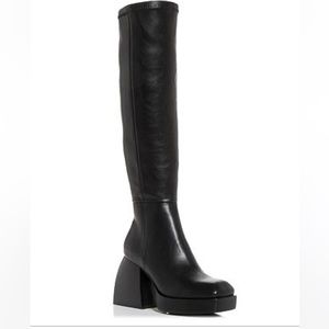 Jeffrey Campbell womens stretch high block heel boot worn once